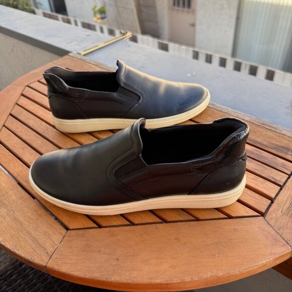 Ecco Womens Black Slip-On Sneakers Extra Width Rubber Sole Size 41/10 - Picture 2 of 7